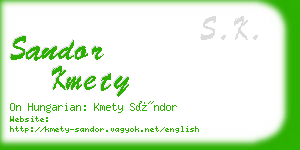 sandor kmety business card